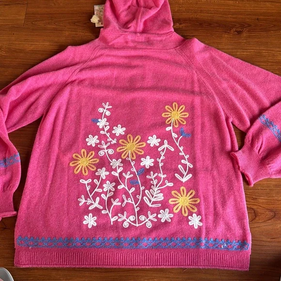 Johnny Was Ryan Zip Up Hoodie in Fuchsia XL NWT - Picture 5 of 13